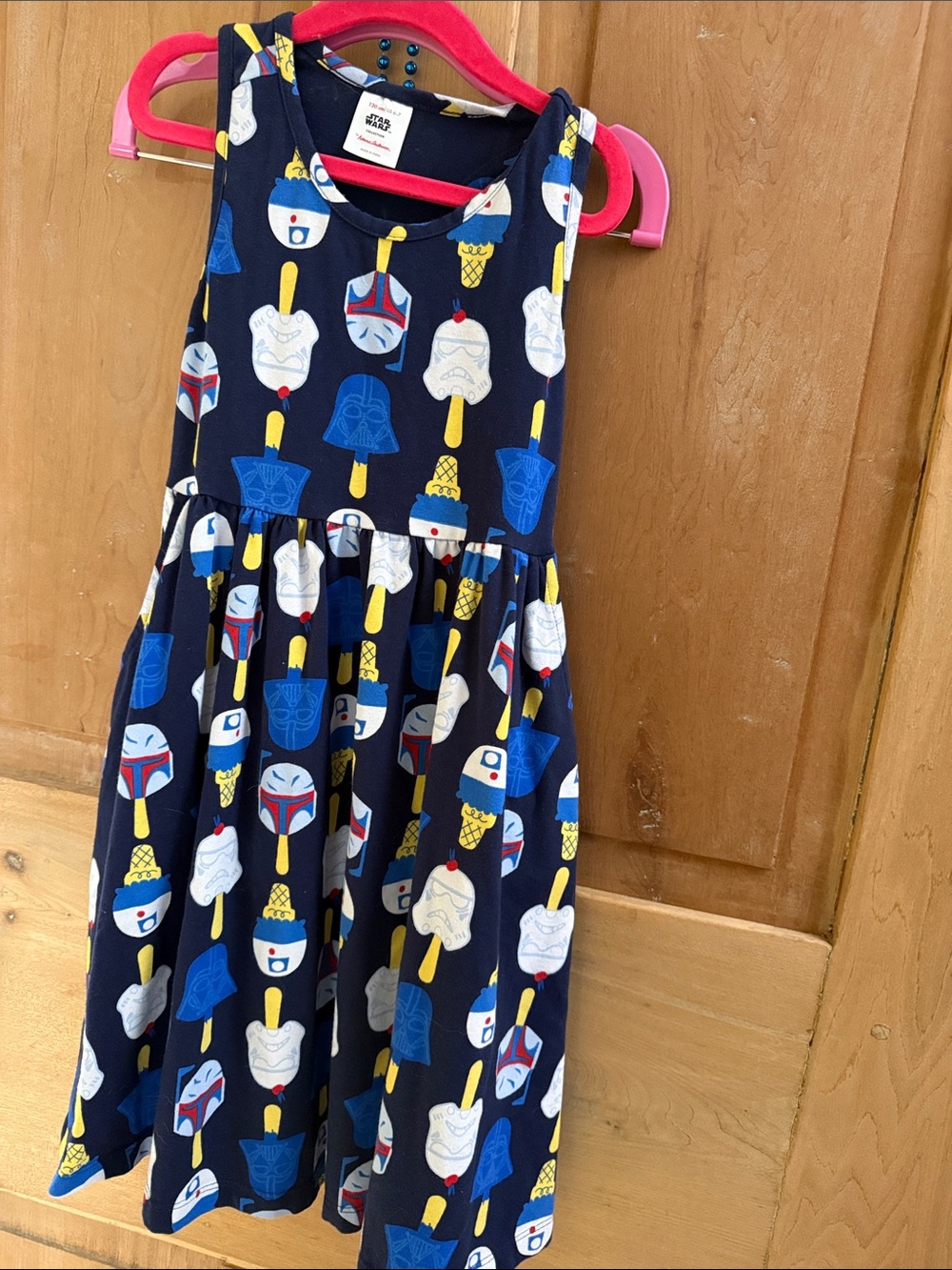 Star Wars Navy Blue Yellow White Print Top
